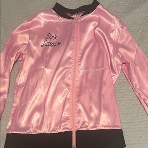 Link Pink Satin Bomber Jacket